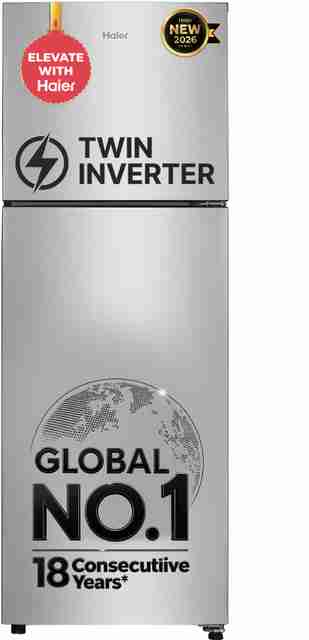 Haier 240L Frost Free Double Door 2 Star Refrigerator (Moon Silver, - Image 3