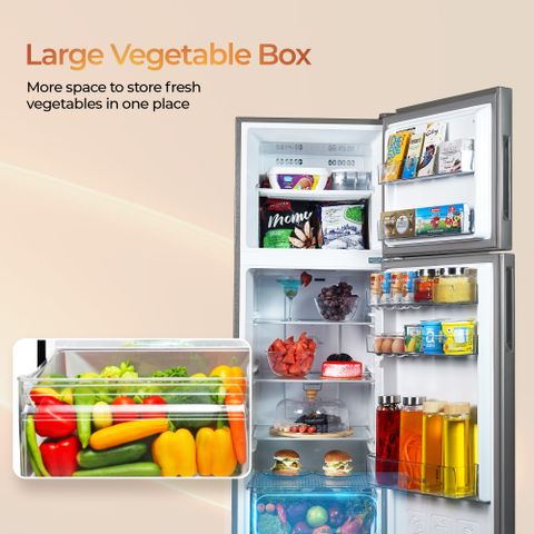 Haier 240L Frost Free Double Door 2 Star Refrigerator (Moon Silver, - Image 6