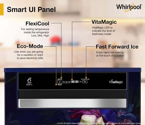 Whirlpool 207 L Direct Cool Single Door 4 Star Refrigerator (Blue Belle Epoque, 230 Vmpro Roy 4S Inv Blue Belle Epoque-Y) - Image 8