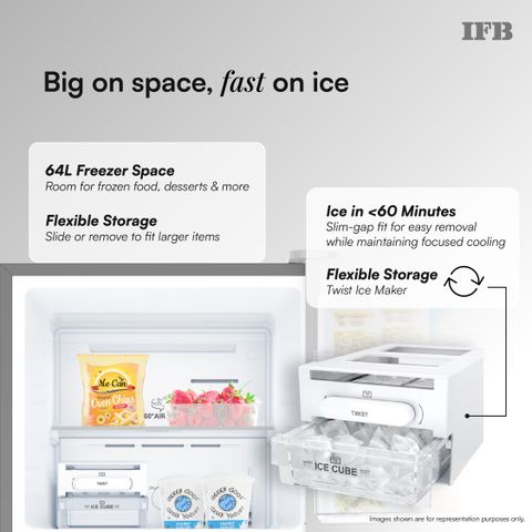 IFB 241L Frost Free Double Door 2 Star Convertible Refrigerator - Image 8