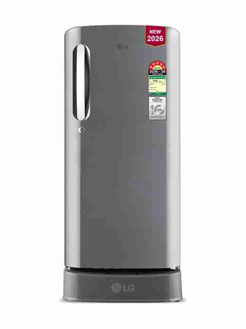 LG 185 L Direct Cool Single Door 5 Star Refrigerator with Base Drawer with Smart Inverter Compressor, Runs on Home Inverter, Fit Max Chiller Tray & 2026 Model (Shiny Steel, GLD1956ZAPZ) - Image 3