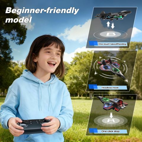 NTS_NTS Fighter Jet Plane Flying Quadcopter with Controller - Image 4