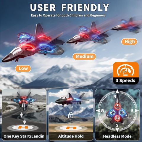 TECHEL JSW13 Remote Control Star Fighter Jet with LED Lights - Image 8