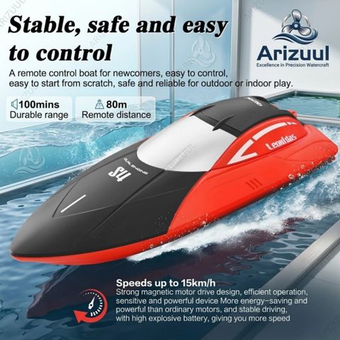 Arizuul 4DRC S4 High Speed RC Boat (Blue) - Image 4