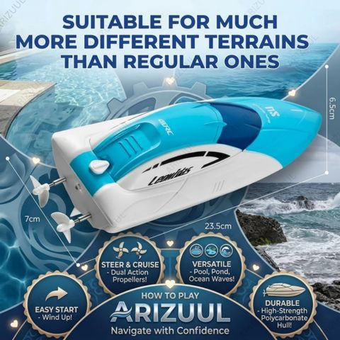 Arizuul 4DRC S4 High Speed RC Boat (Blue) - Image 6