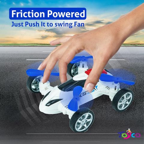 Toyco Friction Powered Quadcopter Mini Drone Shaped Toy Car, No Batteries Required (Multicolor) - Image 5