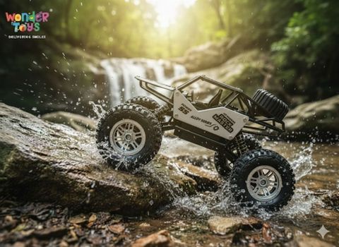 Wonder Remote Control Rock Crawler Master Monster Car for Kids Silver (Silver) - Image 8
