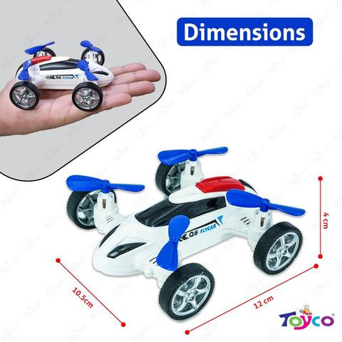 Toyco Friction Powered Quadcopter Mini Drone Shaped Toy Car, No Batteries Required (Multicolor) - Image 4