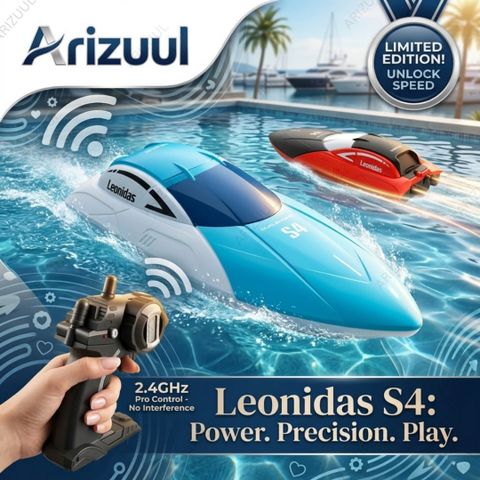 Arizuul 4DRC S4 High Speed RC Boat (Blue) - Image 7