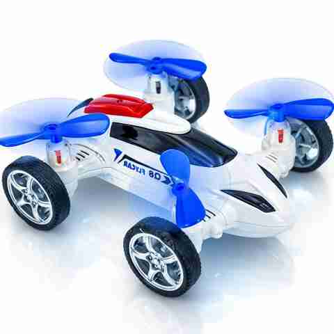 Toyco Friction Powered Quadcopter Mini Drone Shaped Toy Car, No Batteries Required (Multicolor) - Image 3