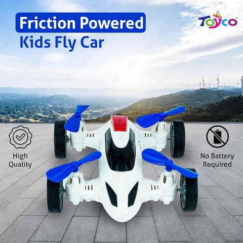 Toyco Friction Powered Quadcopter Mini Drone Shaped Toy Car, No Batteries Required (Multicolor) - Image 6
