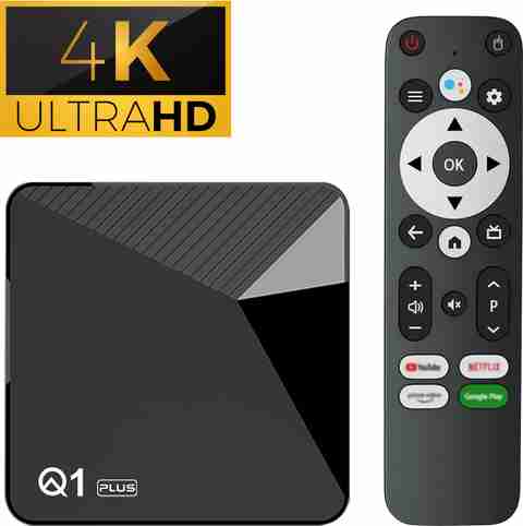 Android tvbox☆tvbox 本体 リモコン、hdmiケーブル付き 4k-play-android-tv-box-4gb-ram