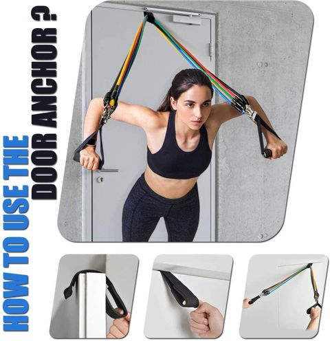 Athlian Band/Toning Set of 11 with Workout Chart (Multicolor) - Image 7