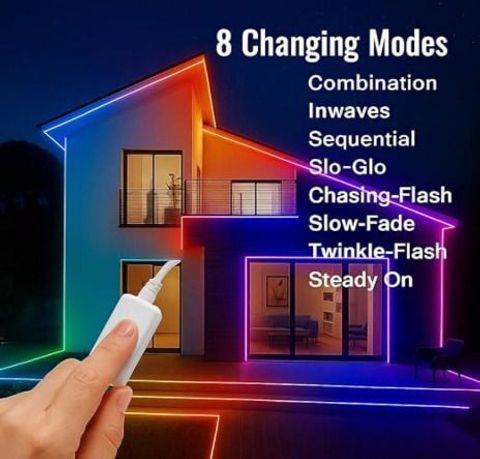 The CharmingFinds Hub 480 LEDs 8 m Multicolor Flickering, Color Changing, Steady Strip Rice Lights (Pack of 1) - Image 7