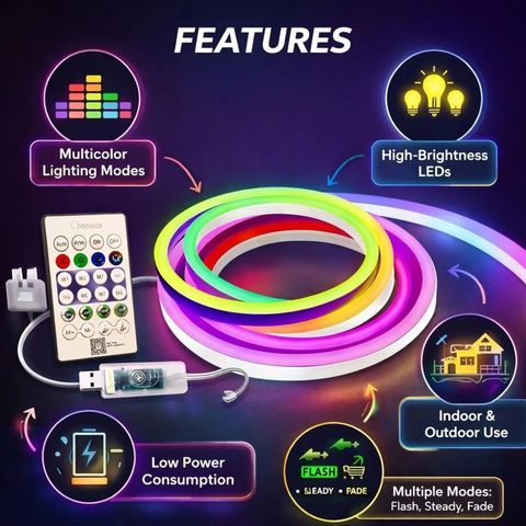 sumraj 500 LEDs 5m Multicolor Flickering Strip Rice Lights - Image 8