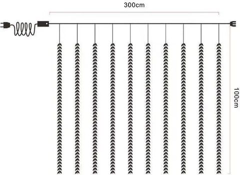 HASSTIEUU 200 LEDs 3m White, Yellow Flickering Leaf Rice Lights - Image 8
