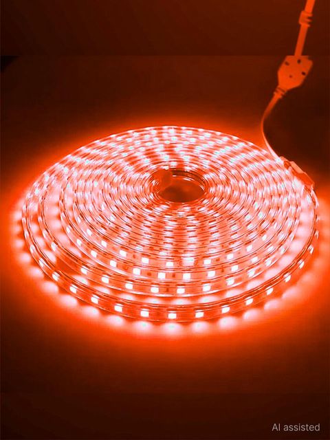 Volt Vision 1200 LEDs 5 m Orange Steady Strip Rice Lights (Pack of 1) - Image 4