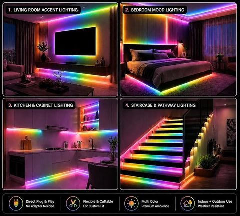 RAGHAV 3500 LEDs 50m RGB Strip Rice Lights - Image 8