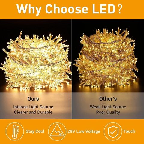 GLOWSPARE 36 LEDs 12 m Yellow Steady Bulb Rice Lights (Pack of 1) - Image 8