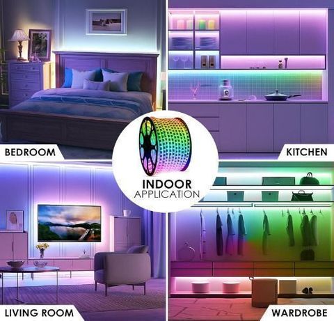The CharmingFinds Hub 480 LEDs 8 m Multicolor Flickering, Color Changing, Steady Strip Rice Lights (Pack of 1) - Image 8