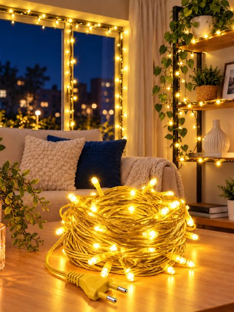 Kavyashine 100 LED 20m Yellow String Rice Lights - Image 5