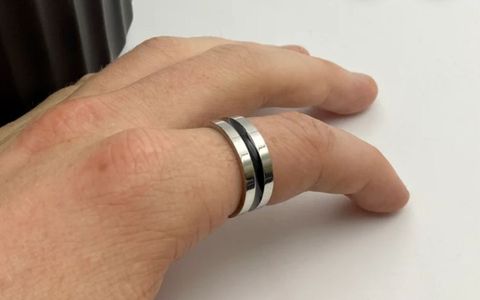 Vedansh Silver Gold Titanium Plated Black Onyx Ring - Image 6