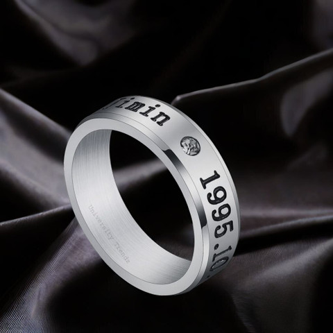 Jewelgenics Sterling Silver BTS K-pop-Star JIMIN Ring Alloy
