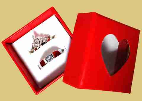 ruby collection Couple Rings Alloy Zircon NA, Silver Plated Ring Set - Image 5