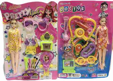 adfield one 2 in 1 Pretty Girl Doll doctor Playset - 2 in 1 Pretty