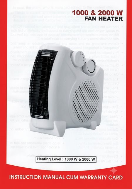 BAJAJ Model Energy Saver 1000W & 2000W Watt Fan Room Heater // Overheat Protection Fan Room Heater - Image 3