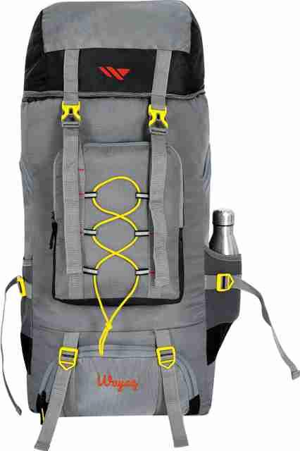 Wayaq Tourist Travel Backpack for Outdoor Sport Trekking Hiking Camping Mountaineering Rucksack - 80 L (Grey, Yellow) - Image 5
