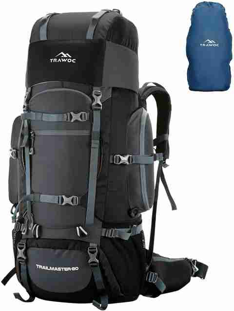 TRAWOC Trailmaster 80L Travel Backpack (Grey, Yellow) - Image 5