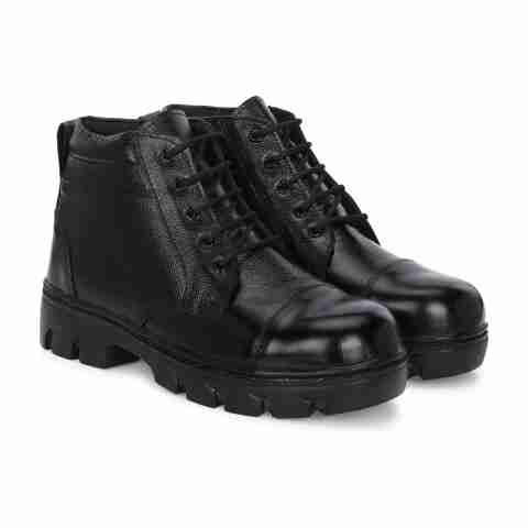 Joker Steel Toe Genuine Leather Safety Shoe (Black, S1, Size 9) - Image 5