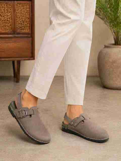 Mzora Collection Men Flats Sandal (Grey, 6) - Image 5