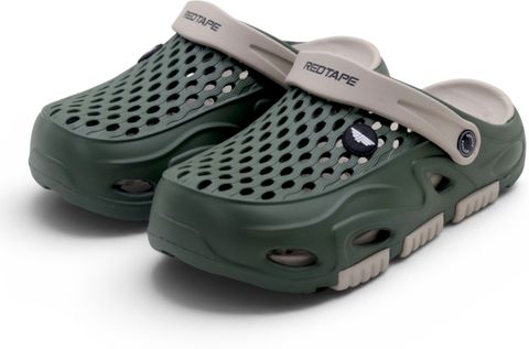 Red Tape Men Clogs Sandal (Olive, Beige, UK 9) - Image 6