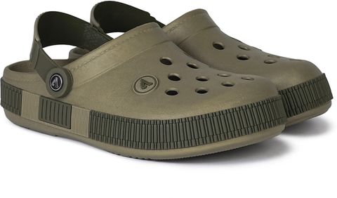 Aqualite Men Comfort, Anti-Skid Clogs Sandal (Khaki, Olive , 8) - Image 4