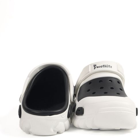 Smoothlite Men Casual EVA Clogs | Sandal for Men | Ventilated Upper | Daily Wear | Lightweight Clogs Sandal (White, Black , 7) - Image 7