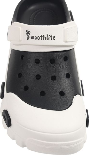 Smoothlite Men Casual EVA Clogs | Sandal for Men | Ventilated Upper | Daily Wear | Lightweight Clogs Sandal (White, Black , 7) - Image 8