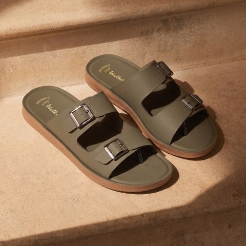 WALKAROO Men Casual Sandal (Olive , 7) - Image 6