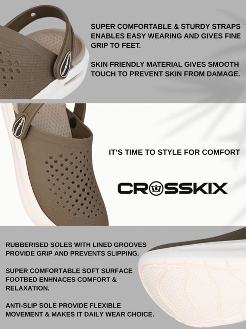 Crosskix Men AeroComfort 2.0 Sport Clogs, Brown/Beige, Size 8 - Image 8