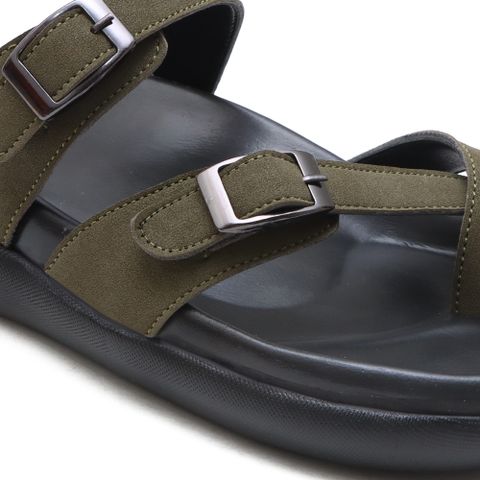 Roadster Men Sandal (Olive , 9) - Image 7