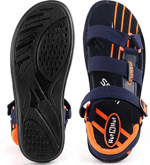CALCADOS Men Sandal (Orange , 7) - Image 7