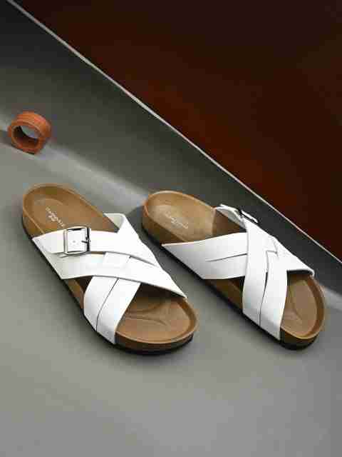 CLERKSVILLE Men Slip-On Open Toe Casual Sandal (White, 9) - Image 5