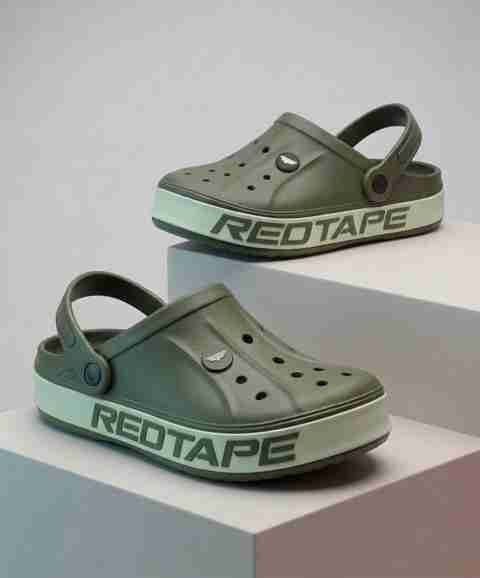 RED TAPE Men Clogs Sandal (Olive, 6) - Image 5