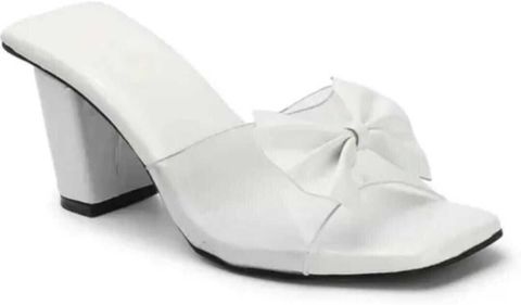 MODRIXFASHION Women White Heels Sandal (Size 5) - Image 7