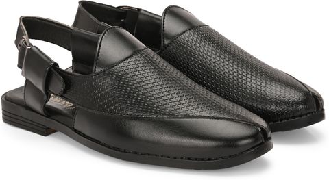 Vellinto Men Bellies Sandal (Black, 8) - Image 7