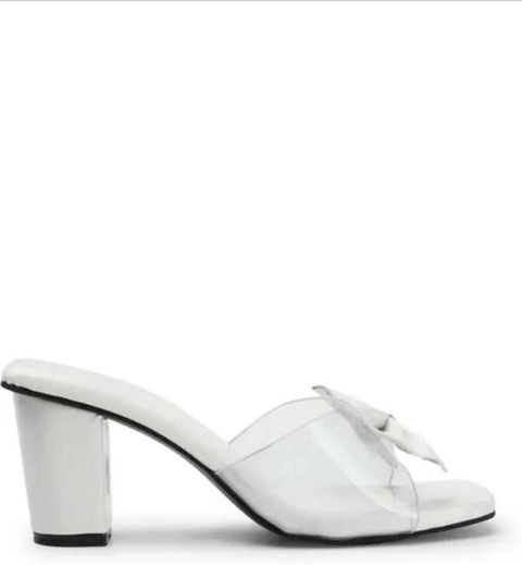 MODRIXFASHION Women White Heels Sandal (Size 5) - Image 5