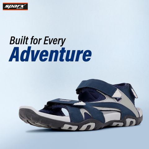 Sparx Men SS 453 Sandal (Grey, Navy, 7) - Image 6