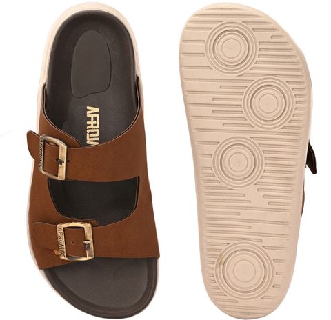 Afrojack Men Sandal (Tan , 10) - Image 6