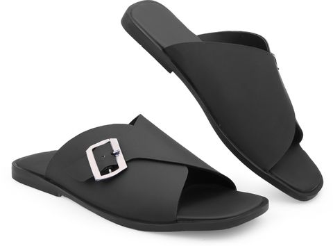 ERIX Men Casual Sandal (Black , 6) - Image 6